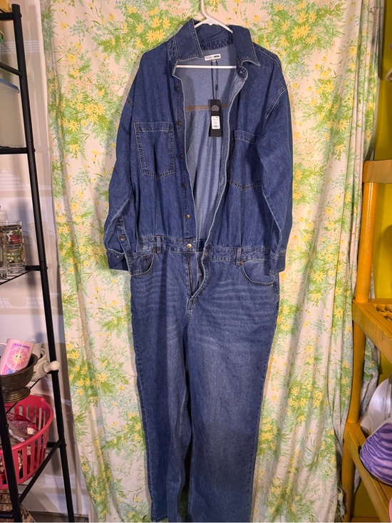Fashion Nova Pants - New With Tags Womens 2XL Fashion Nova Farmers Market Denim Jumpsuit